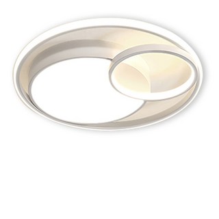 月樺燈飾 LED吸頂燈 全光譜 三色變光 無極調光 無頻閃 適用臥室客廳 直徑50cm 白色, 50cm白色