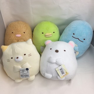 san-x 娃娃 炸豬排 企鵝 恐龍 白貓 貓咪 角落小夥伴 正版授權, 黃色、綠色、藍色、白色, 1個, 25cm