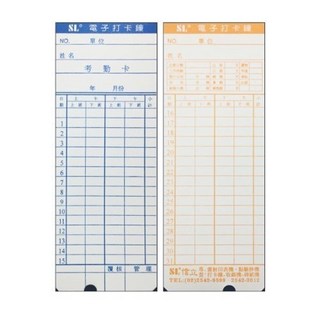 DASAN ANETECH AY-2800 AY2800 AY3000 AY2600 打卡鐘卡片, 100張, 1個