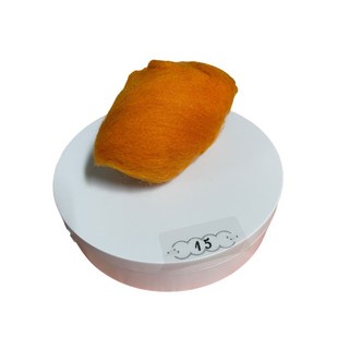 FUJISHO 羊毛氈 10克 51色 手工藝材料 DIY羊毛, 橘, 1個