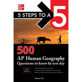 (英文圖書) 5 Steps to a 5: 500 AP Human Geography Questions to Know by Test Day Third Edition 平裝版, McGraw-Hill Companies, 英文