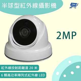 昌運 半球型紅外線攝影機 200萬畫素 紅外線距離20米, 1個, 數量
