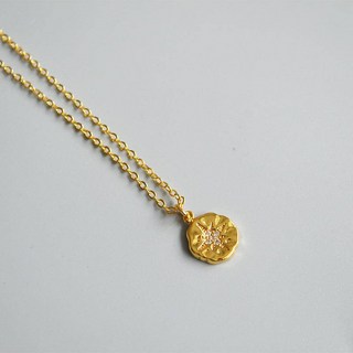 18K金芒星鎖骨鏈 簡約星星項鍊 閨蜜生日禮物