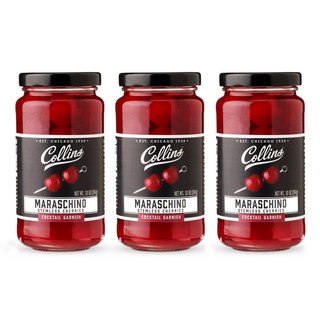 Collins 雞尾酒用醃馬拉斯奇諾櫻桃, 3罐, 284g