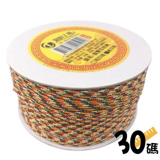 知昶工業 五色線 金蔥五色線 細五色線 1.5MM x 27M 手工藝編織線材, 五色加金, 1個