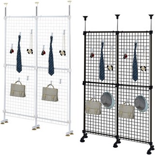 【巴塞隆納】頂天立地網架屏風-120公分網格屏風，免鑽孔多功能收納隔間, 白色, 1個