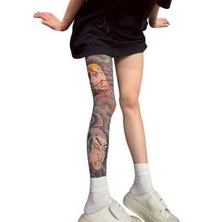 刺青絲襪 紋身絲襪 花紋絲襪 台灣24h出貨 性感透膚無痕造型褲襪