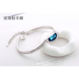 B083．玻璃鞋手鍊 韓版銀飾 首飾配件飾品 女飾品 水鑽 手環 手鏈 手飾 銀手鐲 情人情侶 送禮物