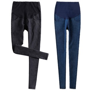 孕婦牛仔長褲：高腰彈性舒適孕婦褲，多色可選時尚百搭款