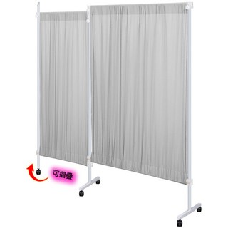 巴塞隆納 旋轉式屏風-隔間王隔間屏風AI70-SV旋轉式開關門伸縮屏風架(可摺疊收納)(可當防疫隔間屏風), 灰, 1個