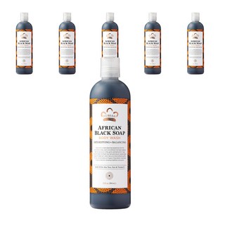 NUBIAN HERITAGE 非洲黑皂沐浴露, 6個, 384ml