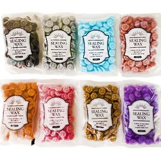 向日葵蠟粒100入 火漆蠟粒 印章蠟粒 封蠟粒 火漆 火漆章 封口蠟, F40-青金