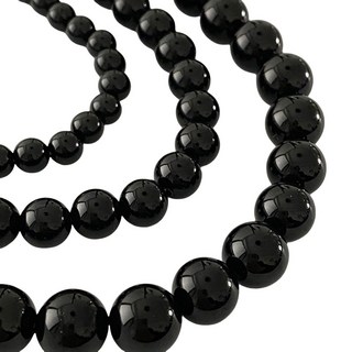 純銀串珠項鍊 黑瑪瑙