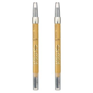 日本 excel 3合1持久造型眉筆 0.4g, 2個, PD05 格雷西布朗