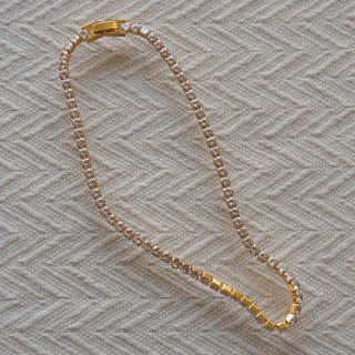 鈦鋼/銅 排鑽鍊條鎖骨鍊/頸鍊 HU