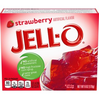 Jell-O 果凍粉 草莓口味, 170g, 1盒
