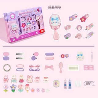 TOI圖益兒童DIY玩具奶油膠咕卡套裝禮盒, 奶油膠髮飾-奶油兔, 1個