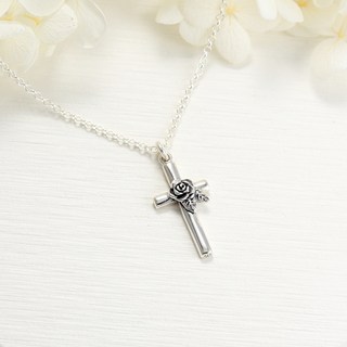 【Angel & Me】玫瑰十字架 s925 純銀項鍊 情人節禮物 聖誕節禮盒