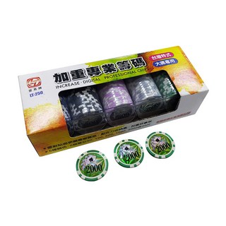 雷鳥 LT-250 加重專業籌碼, 1套