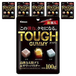 Kabaya 卡巴 Tough超彈力軟糖 綜合汽水, 6個, 100g