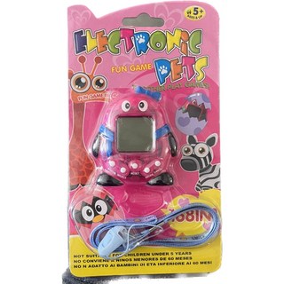 彩色心形圓形電子雞 寵物機 掌上型電玩 168合1種動物替換, 粉色, 1, single product