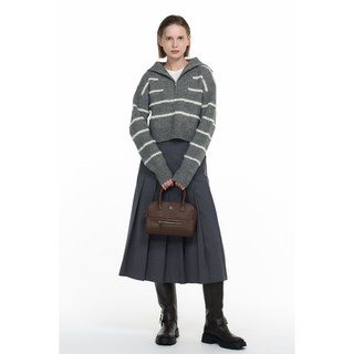 GENERAL IDEA 韓國女款條紋拉鍊針織套頭衫 WBD4L05552