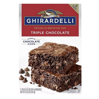 GHIRARDELLI 鷹牌 三重巧克力布朗尼 5包入, 2.83kg, 1盒