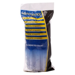 HQADVANCE 可重複使用的塑料硬幣包裝紙, 40件, 單色