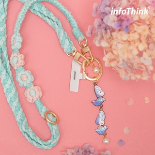 infoThink 小牡蠣手機掛繩 現貨手機編織頸掛繩 可愛造型手機背帶 小牡蠣掛頸繩, 小牡蠣頸掛繩, 1個