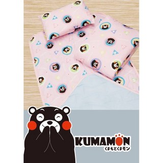 卡通造型兒童三合一睡墊, 熊本熊-粉