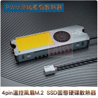 PWM 4pin渦輪風扇純銅散熱片 (M.2 NVMe 2280 SSD專用), M.2 NVMe 2280 SSD專用