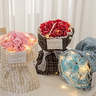 小香風玫瑰花束禮品, 黑色