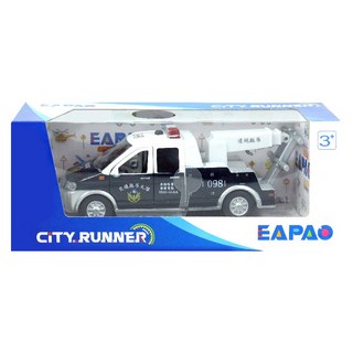 【易保EAPAO】拖吊車系列(黑白/紅色/黃色) 聲光效果 合金迴力車 玩具車, 拖吊車-黑