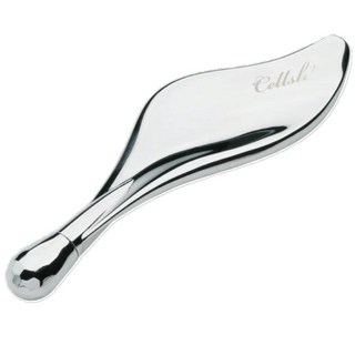 日本Needs Labo Cellsh刮痧滾輪按摩器，臉部按摩工具，提拉緊緻，促進血液循環, 1個, 銀色