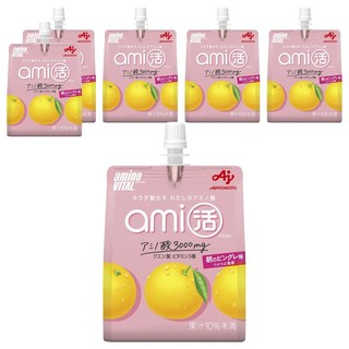 AJINOMOTO 味之素 aminoVITAL ami活 胺基酸果凍飲 晨之葡萄柚味, 6個, 180g