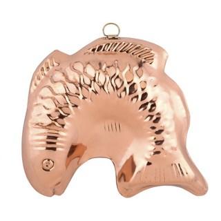 OLD DUTCH INTERNATIONAL 實心銅質彎曲魚形模具, 1個, 銅