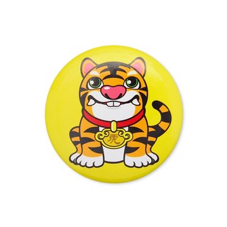 Q版虎爺胸章 Q版坐姿虎爺將軍胸章 可愛造型胸章 時尚配件