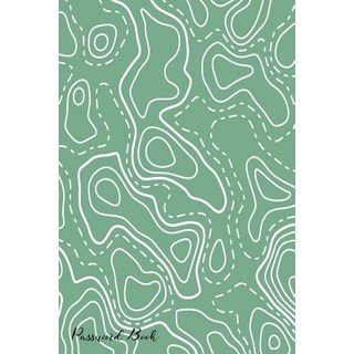 (英文圖書) Password Book: Include Alphabetical Index With Topographic Map Background 平裝版, Independently Published, 英文