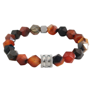 10MM切面 黑曜石/紫水晶/綠松石/虎眼石 串珠手鍊/手環