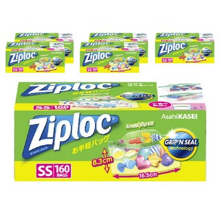 Ziploc 密保諾 簡易夾鏈袋, 6個, 160件, 迷你(XS)