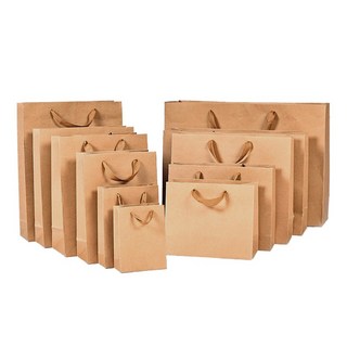 簡約風牛皮紙手提袋 多尺寸可選 禮品包裝袋 商品購物袋