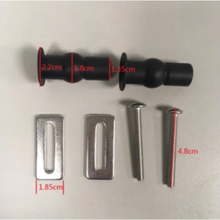 洗樂適台中永春店 馬桶蓋螺絲 橡皮螺絲 上鎖螺絲 膨脹螺絲 免治馬桶蓋用, 黑色