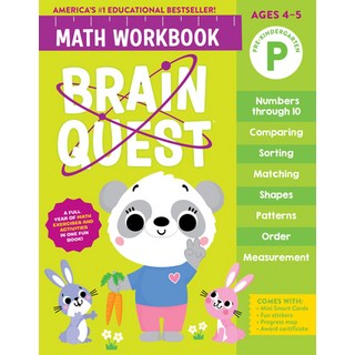 (英文圖書)Brain Quest Math Workbook: Pre-Kindergarten 平裝版, Workman Kids, 英文