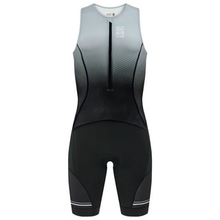 BAISKY百士奇自行車男款無袖連身三鐵衣 The Triathlete 灰 鐵人三項專業運動服 快乾透氣