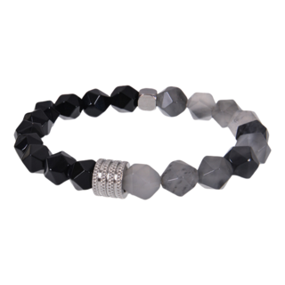 10MM切面 黑曜石/紫水晶/綠松石/虎眼石 串珠手鍊/手環