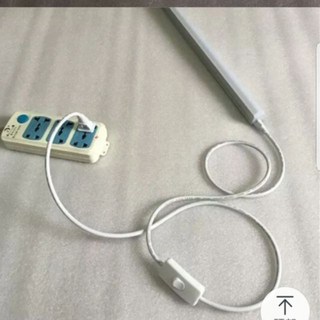 四方圓LED照明 層板燈燈座用電線 T5串接頭 電源線 開關 插頭 1.8米/3米, 1個