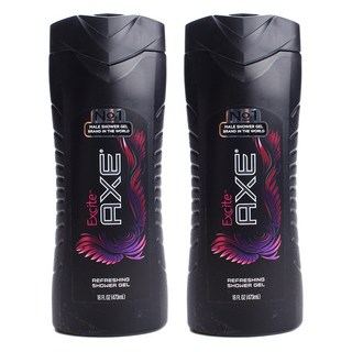 AXE 清爽淋浴乳, 激發, 2個