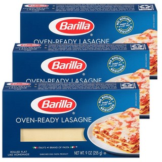 Barilla 百味來 寬形千層麵條, 3盒, 255g