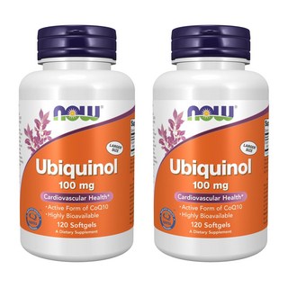 NOW Foods 還原型輔酶Q10軟膠囊 100mg, 120顆, 2罐