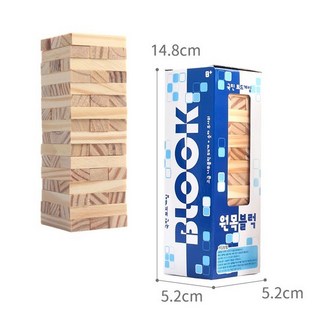 疊疊樂積木 (48片入) 益智玩具 兒童積木, 原木色, 1套